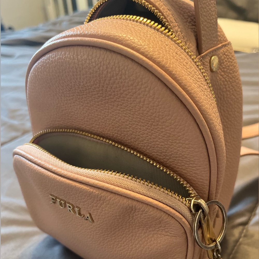 Women's Mini Leather Backpack FURLA *light pink*